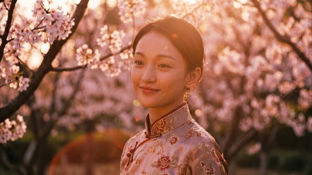 茄子视频传媒古风美人旗袍写真拍摄花絮